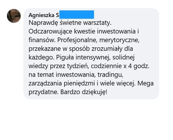 Opinia uczestnika spotkania
